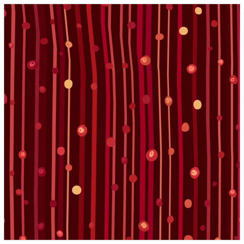 Rideau de douche rouge à rayures - Décoration de salle de bain abstraite moderne, L 70 po x H 72 po