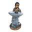 Girl Playing By Water Fountain with White LED
