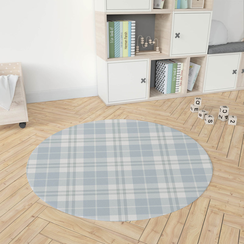 Tapis de jeu Tartan Block Deep Kids, Bleu