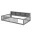 Lit au sol avec armoires de rangement et ports USB-866170901