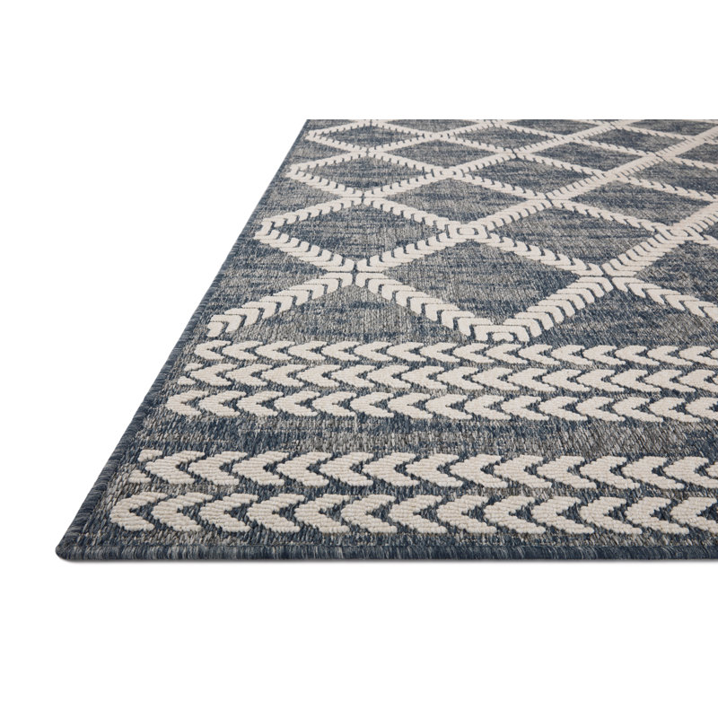 Allionna Geometric Indoor / Outdoor Rug, Rectangle 11'6" x 15'
