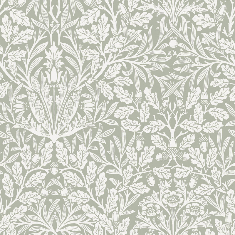 10m x 0.52cm Matte Non-Pasted Wallpaper Roll, Sage