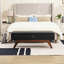 Tabouret de bout confortable avec polaire et compartiment de rangement secret