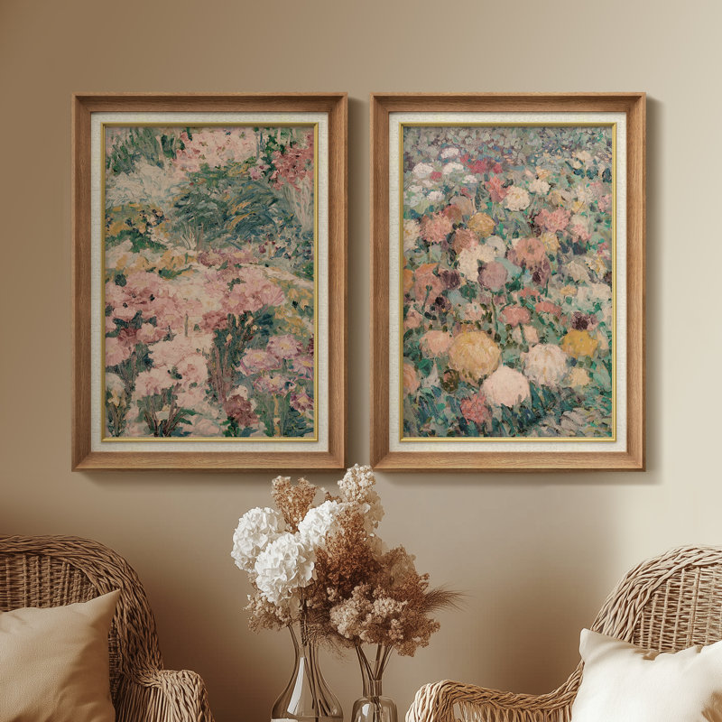 Ensemble de 2 œuvres d'art encadrées de qualité supérieure sur toile de qualité supérieure avec cadre de 26 po x 36 po