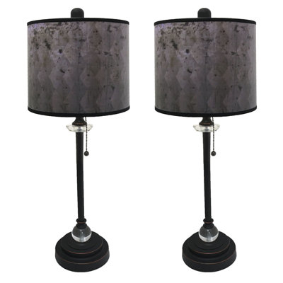 Ensemble de lampe buffet 28" crystal Pisano