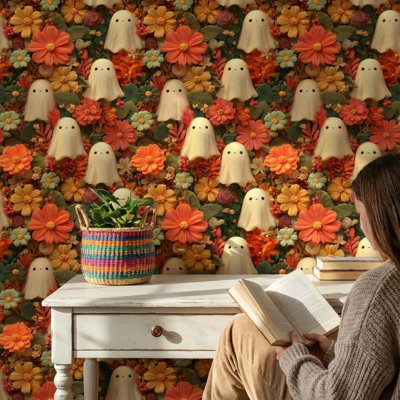 Papier peint fantômes fantaisiste