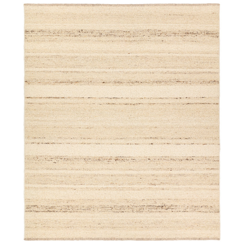Jaipur Living Sollus LEO10 Handmade Stripes Tan and Taupe Area Rug (5'x8'), Rectangle 5' x 8'