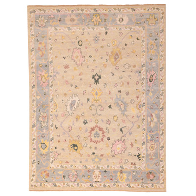Modern Oushak Khaki Rug 8'11" x 11'10"
