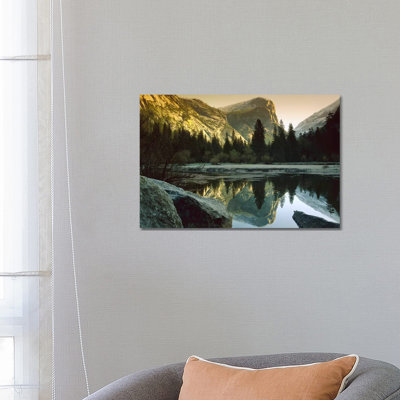 Mt Watkins Reflected in Mirror Lake, Yosemite National Park, California 1 Piece Wrapped Canvas Wall Art
