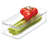 iDesign Crisp Produce Bin with Lid and Removable Inner Basket, BPA Free - Clear and White