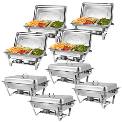 Ensemble de buffet à frire argent 8 pte avec moule 1/3 argent