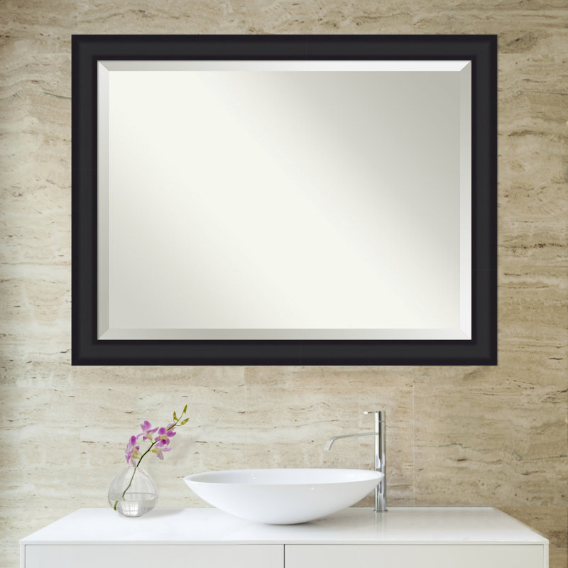 Miroir mural de salle de bain Oliver, 29,25 po x 23,25 po, Black