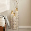 Vases de plancher grands vases dorés décoratifs hauts 32/28/24 pouces, ensemble de 3 vases rétro vintage représentant des brindilles de fleurs séchées dans un salon