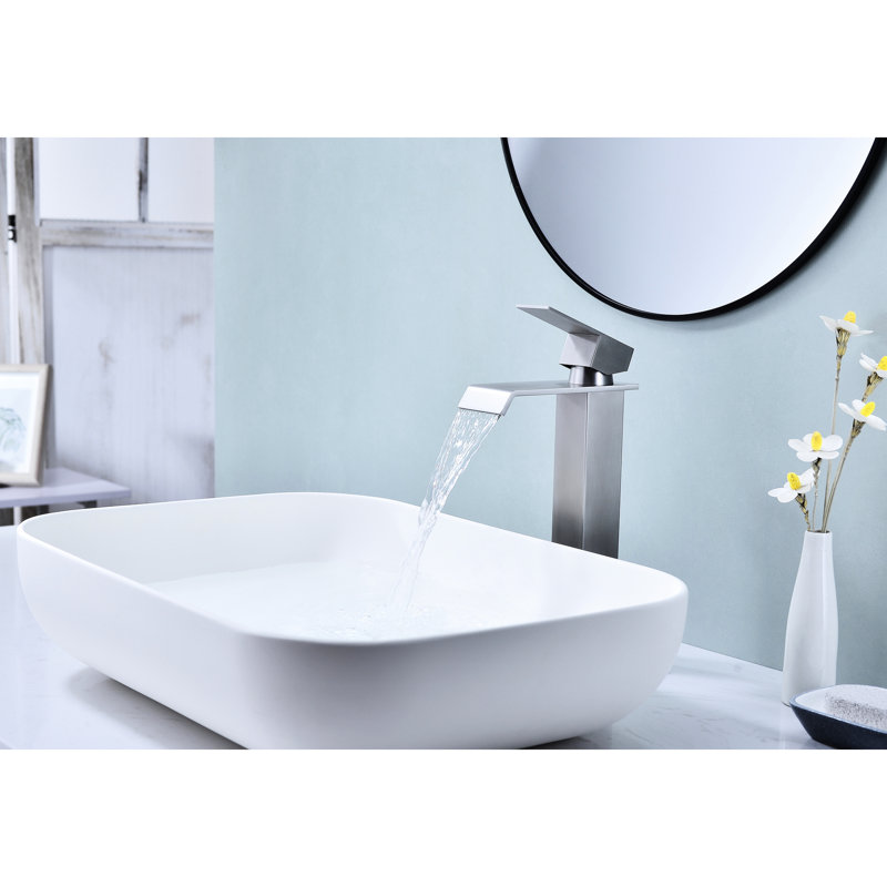 Brushed Nickel Bathroom Faucet, Single Lever, & Approved, 1.2 Gpm Flow Rate, Ceramic Cartridge For Durability And Reliability, Pop Up Drain Accredited, Assembly Included