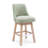 Swivel Upholstered Counter Stool with Solid Wood Frame-93524413