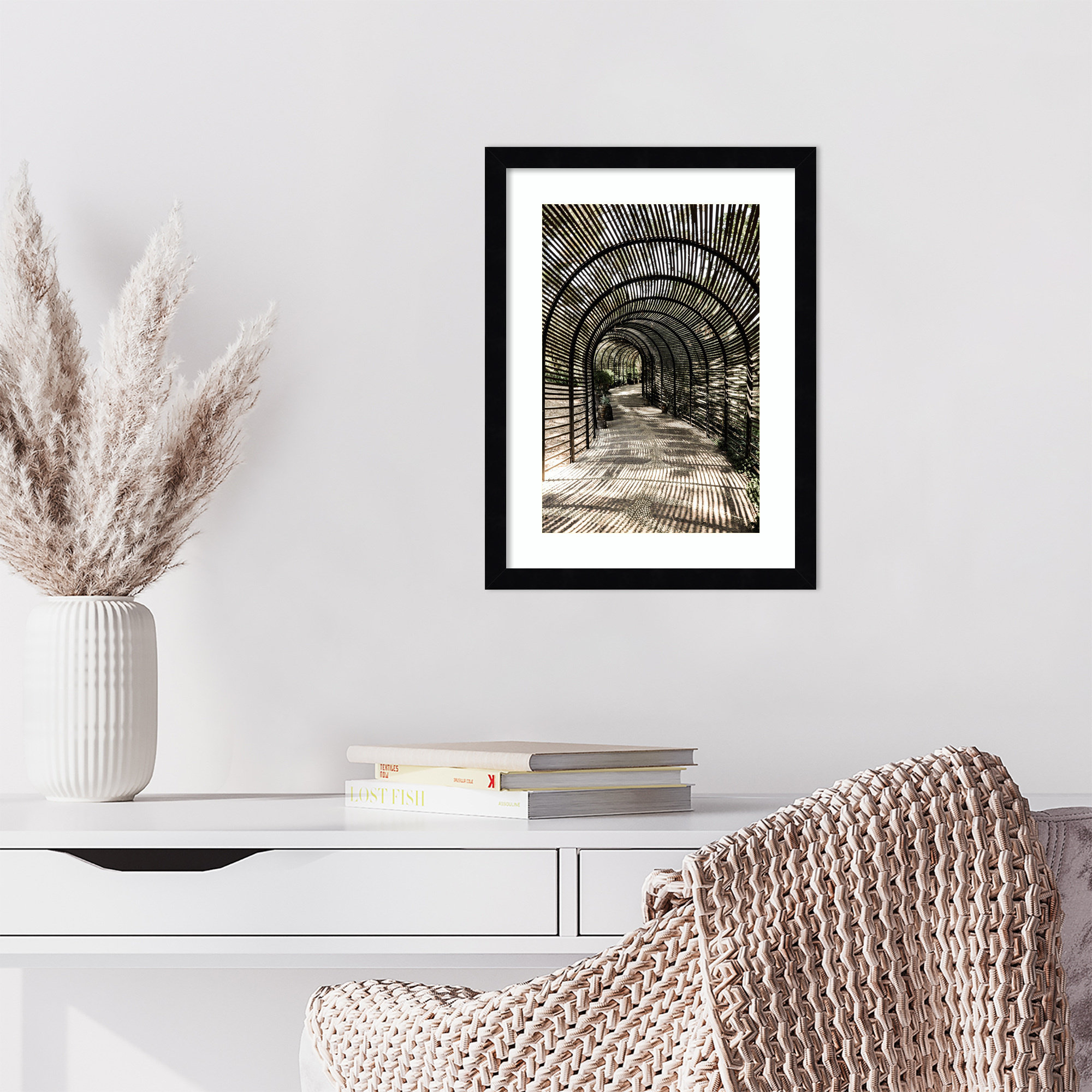 Shadow Garden by Shot by Clint Wood Framed Wall Art Print, 17" H x 13" W, Black 