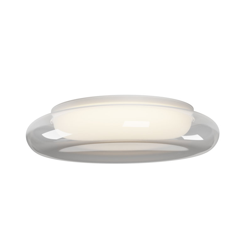 Plafonnier encastré en acrylique transparent Doma, H 4 po x l 18 po x P 18 po