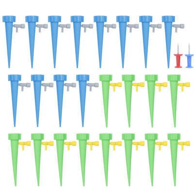 24 Pack Plant Watering Spikes, Self-watering Devices With Slow Release Control Valve For Automatic Plant Waterer, Indoor Outdoor Plant Irrigation Tools