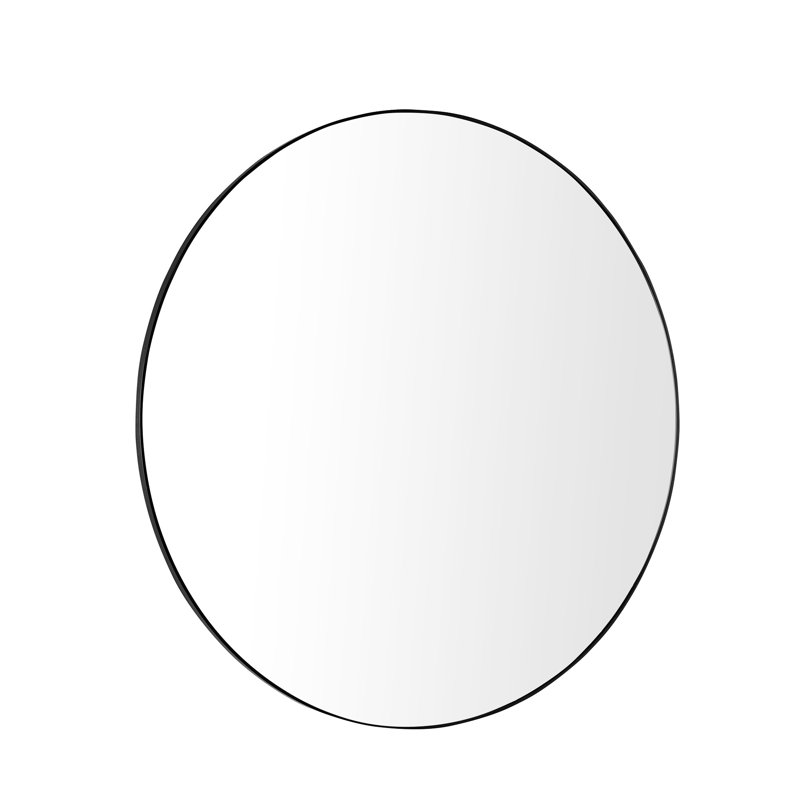 Miroir de salle de bain rectangulaire de 36 pouces de style américain, verre flotté haute définition, cadre rouille, conception innovante de mur sécuritaire, métal ultra étroit