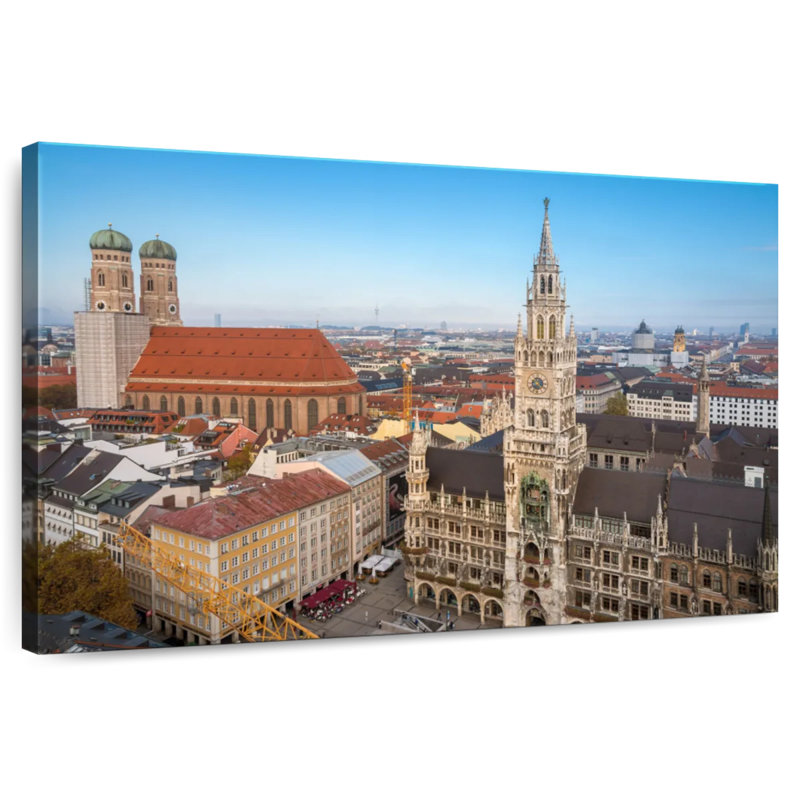 Rorry Munich City Landmarks, 32" H x 48" W