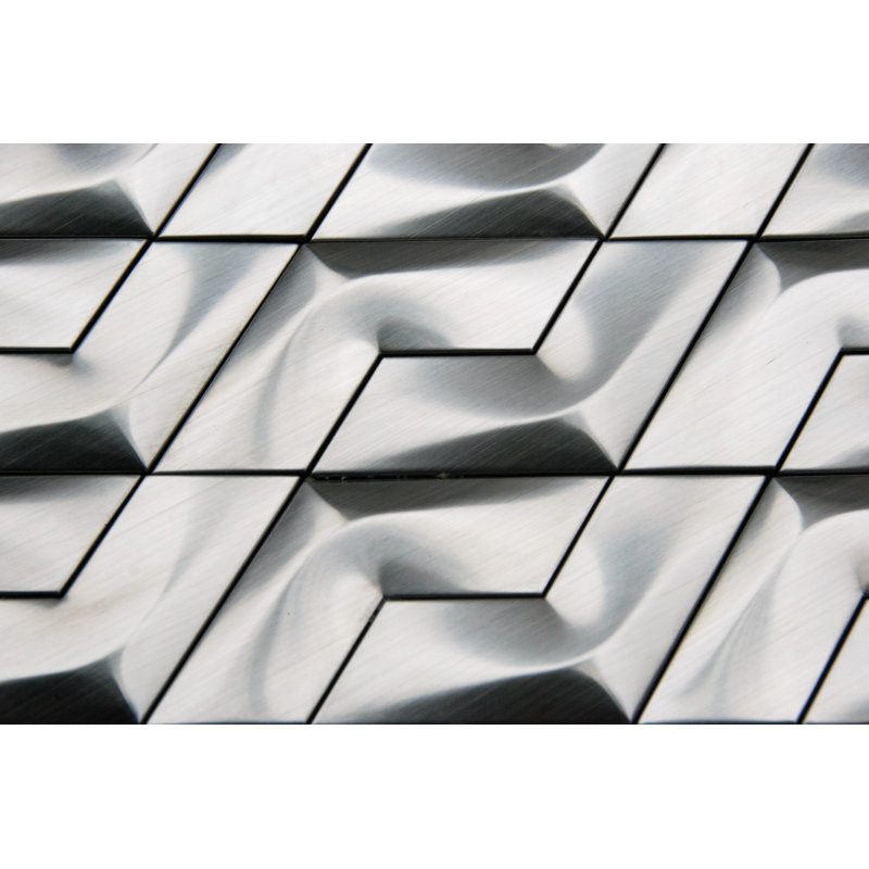 Tuile de mosaïque en métal 3 po x 3 po 3D Arrowhead