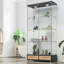 Vitrine moderne en verre avec grands tiroirs-304652729