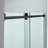 Semi-Frameless Single Sliding Shower Doors, 56-60" W X 76" H With 5/16" Clear Tempered Glass And Explosion-Proof Film-102630223