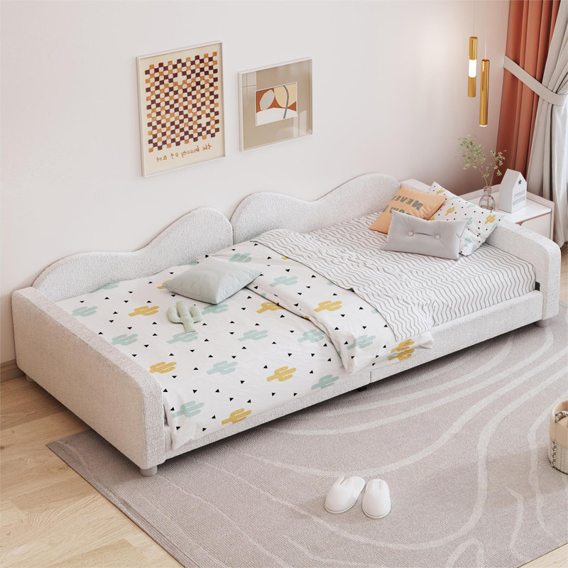 Horasan Upholstered Bed, White