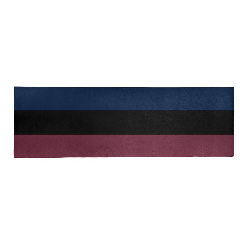 Tapis à rayures à vin/noir/bleu marine, Tapis de couloir 2 pi 6 po x 8 pi