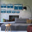 Enseigne en plastique 8 po x 12 po Podcast Street