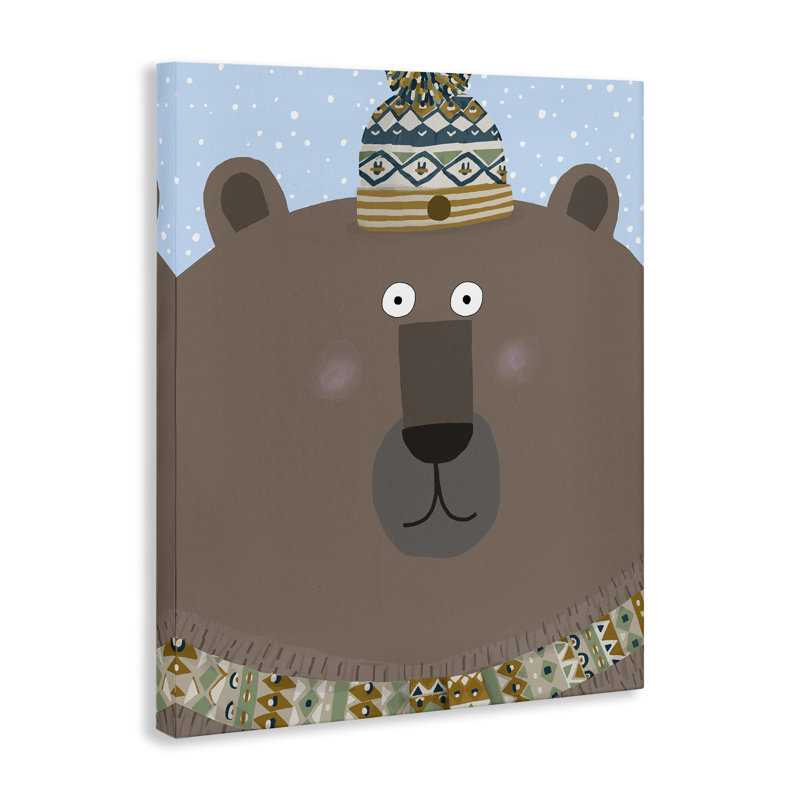 «Winter Brown Bear», art mural par Carla Daly, H 20 po x l 16 po