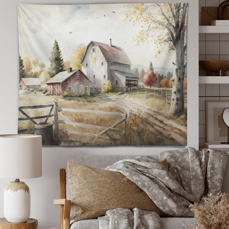 Tapisserie Azaiah en polyester avec punaises, H 50 po x l 60 po