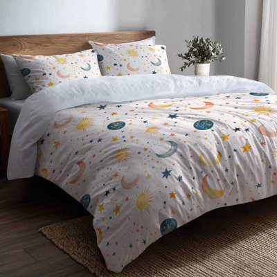 Ensemble d'édredon céleste pour enfants, 6 pièces - ciel étoilé minuscule avec taies et coussins