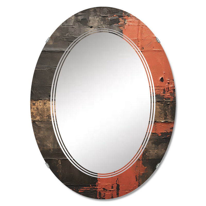 Nusakan - Miroir mural moderne ovale, 36 po x 24 po
