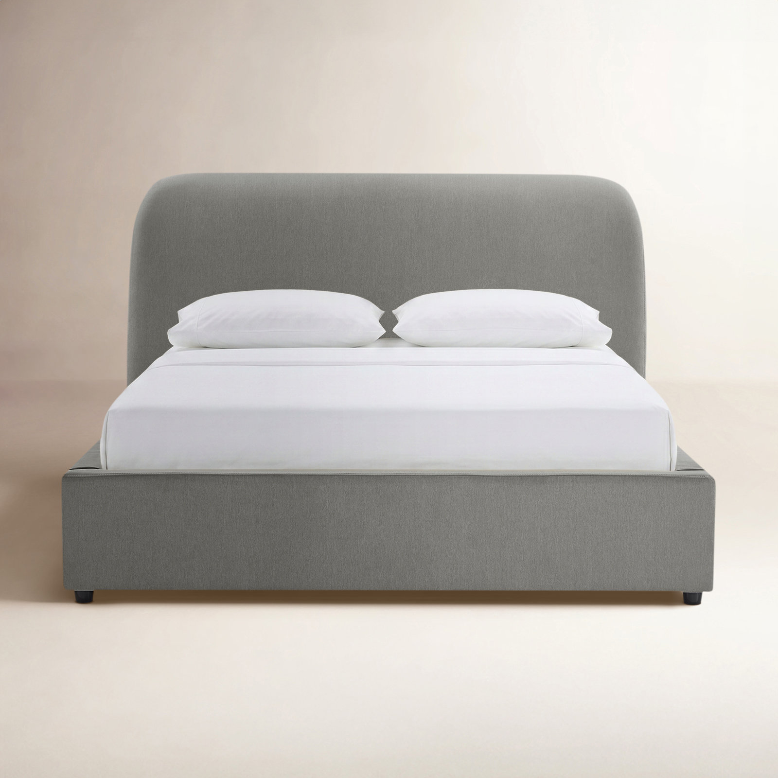 Upholstered Lift-Up Storage Bed, Gray