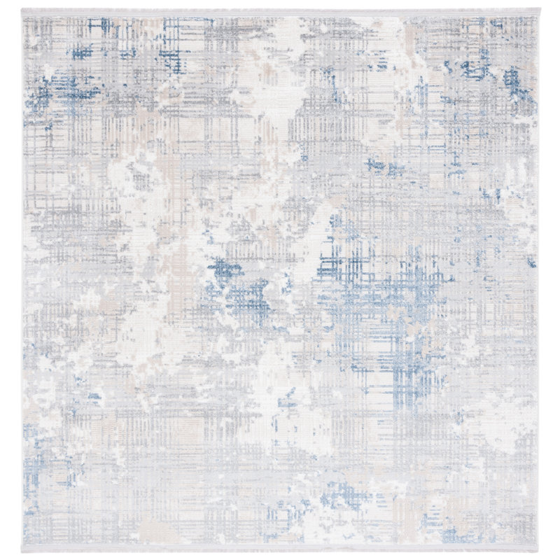 Whisper Performance Abstract Rug, Square 6'7"
