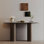 Simple retro oval console table