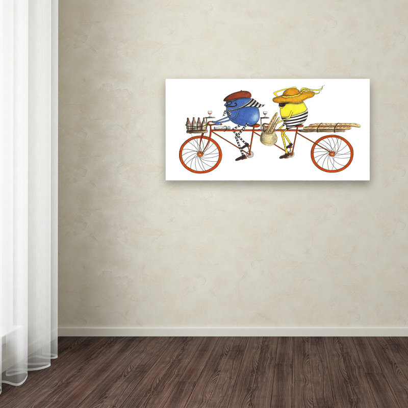 Humorous Lemon and Blueberry Picnic Canvas Art Print