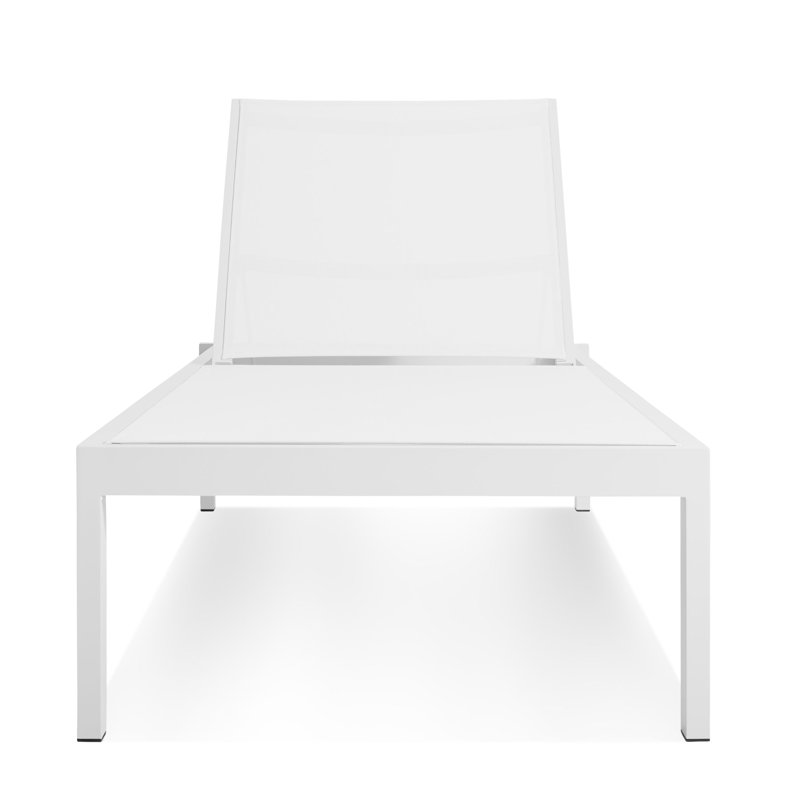 Skiff Outdoor Sun Lounger Single Chaise, White