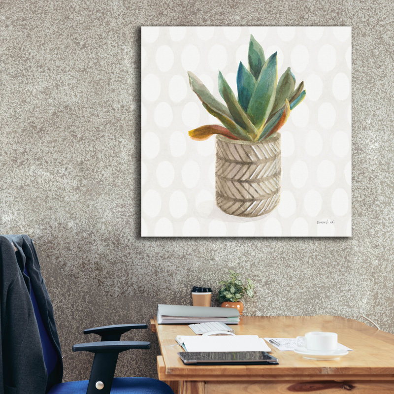 «Epic Graffiti 'Desert Greenhouse 13 Sq» par Danhui Nai, art mural sur toile, 37 po x 37 po