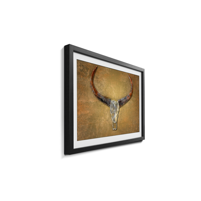 Bull Skull - Single Picture Frame Print, 40cm H x 60cm W