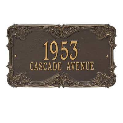 Signature Series 2-Line Wall Address Plaque