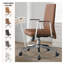 Fauteuil de bureau rembourré en cuir Waide-1404872404