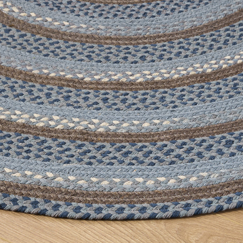 Buono Flat Weave Cotton Rug, Oval 4' x 6'