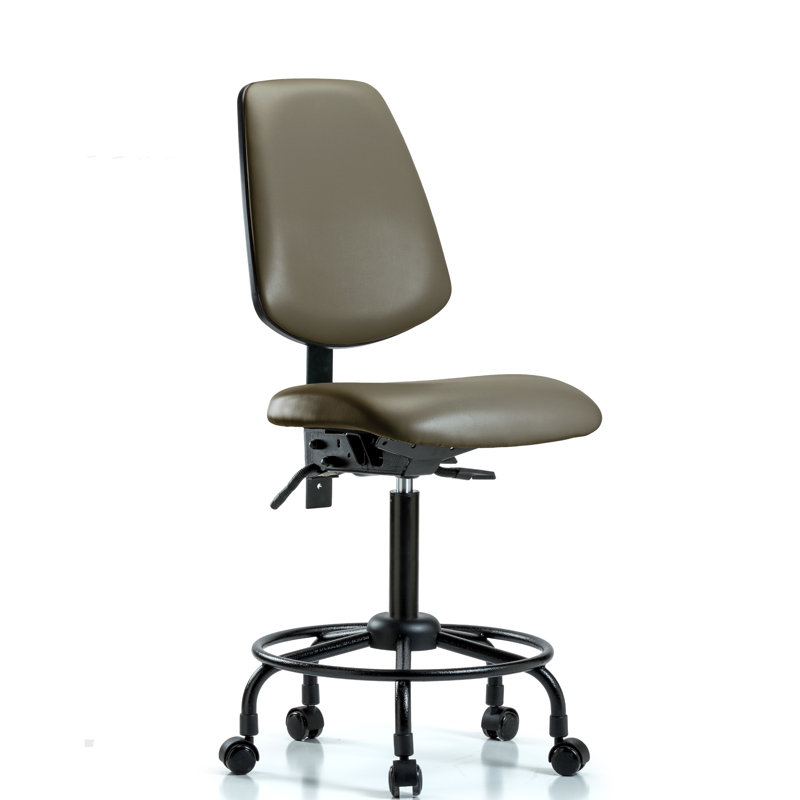 Latrice Vinyl Task Chair, No, Taupe