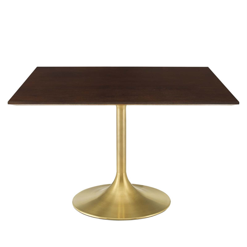 Table de salle à manger Lippa par Modway, Noyer cerise, Rose, L 47 po x l 47 po