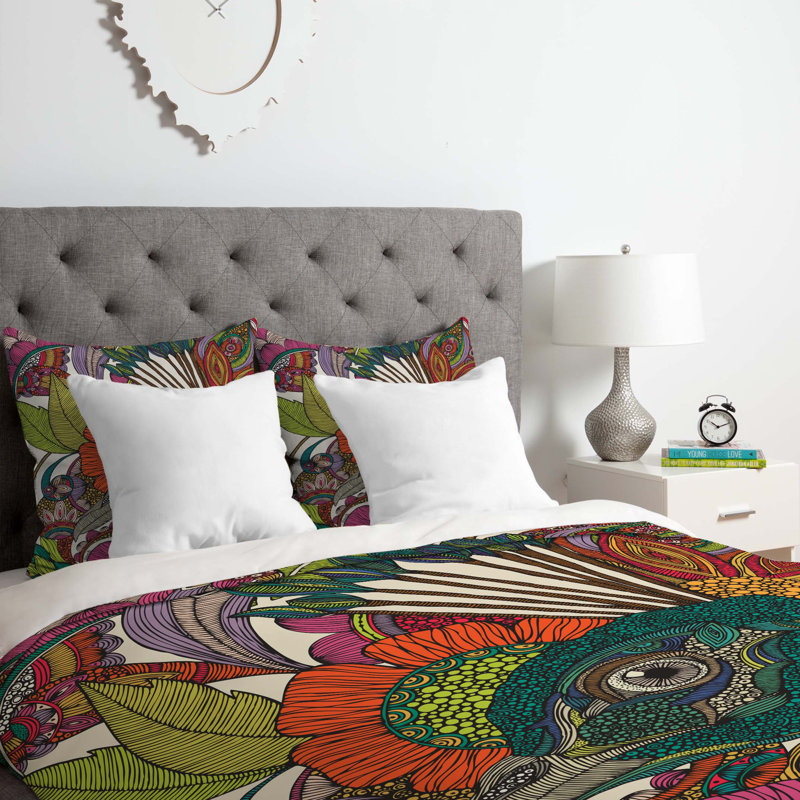 Ensemble de housse de couette fleurs, Housse de couette simple / simple TG et 1 taie dé