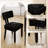 16.25" H Mid-century Modern Fabric Upholstered Dining Chairs-672117384