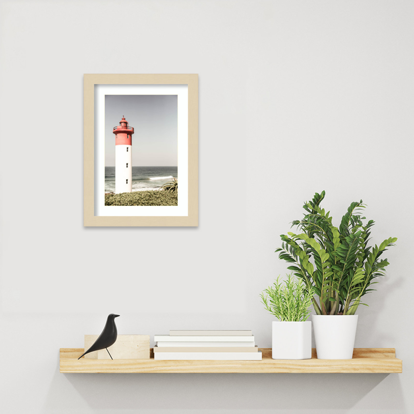Daisey "Oyster Box Lighthouse" Print, Brown, 13" H x 10" W