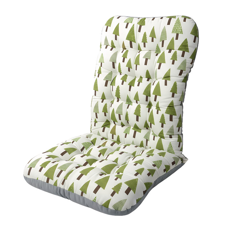2-In-1 Reversible Linen/Velvet Chair Cushion - Tufted Seat & Lumbar Back Support For Home/Office Chair